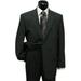 Mens Black Classic Two Button Style Super Wool Business - Wedding 2 Piece Side Vented 2 Piece Cheap Priced Business Suits Clearance Sale For Men Pleated Pants Regular Fit