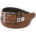 stacy adams men's 35mm snakeskin with leather embossed croc and lizard, cognac, 40
