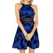 Junior A-Line Dress Floral Velvet Fit & Flare 9