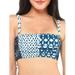 Jessica Simpson Women's Contemporary Batik Babe Shirred Bandeau Bra Swimsuit