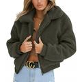 Sunisery Women Thick Warm Teddy Bear Jacket Fleece Coat Zip Up Outwear Overcoat