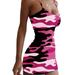 UKAP Camouflage Sexy Bodycon Clubwear Mini Dress for Women Party Club Night Spaghetti Strap Dress