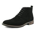 Bruno Marc Mens Ankle Chukka Boots Suede Leather Casual Oxford Shoes URBAN-02 BLACK Size 7