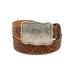 Ariat A1020467-34 Mens Antique Silver Buckle Leather Belt, Size - 34