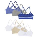 Hanes Girl's Seamless Racerback Wirefree Bra, 6 pack (Little Girls & Big Girls)