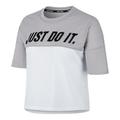 Nike Plus Women's Dri-fit Short Sleeve Mesh Performance Top, Grey, 2X