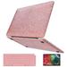 Anban MacBook Air 13 inch Case 2021 2020 2019 2018 Release A2337 M1 A2179 A1932, Glittery PU Leather Smooth Laptop Shell Cover + Keyboard Cover + Screen Skin, MacBook Air 2020 Case Touch ID & Ret