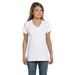 The Hanes Ladies 45 oz, 100% Ringspun Cotton nano-T V-Neck T-Shirt - WHITE - XS