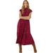 Free Assembly Womenâ€™s Sleeveless Tie Back Tiered Midi Dress