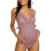 UKAP Maternity Swimsuit 2 Piece Swimsuits for Pregnancy , Swimwear for Pregnant Women Tankini Bikini Beachwear Pink Stripe Ruffle V Neck Ruched Padded Swimming Costume S-3XL