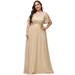 Ever-Pretty Womens Short Sleeve Prom Dresses for Juniors 09042 Gold US10