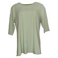 Denim & Co. Women's Petite Top PL Ballet Sleeve Fit & Flare Tunic Green A374657