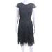 Pre-ownedML Monique Lhuillier Womens Broken Glass Open Back Dress Black Size 0 10253523