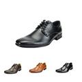 Bruno Marc Mens Oxford Shoes Lace Up Business Dress Shoes Leather Shoes GORDON-03 BLACK Size 15