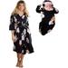 Baby Be Mine Mommy & Me Delivery Robe with Matching Baby Receiving Gown & Hat Set Maternity Robe, Nursing Robe Set