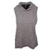 Free People Women's Purple Combo Striped French Terry Sleeveless Hoodie