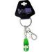 Solid Rock Jewelry 760792 Key Chain Bag Charm Green Sandal Cross With Crystals