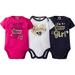 NFL Los Angeles Rams Baby Girls Short Sleeve Bodysuit Set, 3-Pack