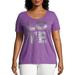 Just My Size Women's Plus Size Scoopneck Short Sleeve Graphic Tunic T-Shirt