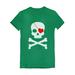 Tstars Girls Valentine's Day Shirts for Kids Love Pirate Skull and Heart Gift Idea for Girl Fitted Kids Graphic Child T Shirt