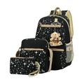 School Backpack for Teens Clearance! Black 3Pcs/Sets Backpacks for Teenage Girls for School, Sports and Outdoors Backpacks for Camping/Hiking/Climbing Gift for Juniors, NSHBAG006-1
