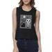 Trick-Or-Treat Black Cat Crop Tee Halloween Graphic Cropped Shirts