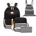 Alando Canvas Dot Backpack Cute Lightweight Teen Girls, Black, Size Medium