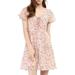 Allegra K Women's Floral Lace-up Chiffon Dress