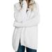 Women Hooded Coat Faux Fur Zipper Coat Women Oversize Fleece Soft Jacket Thick Long Sleeve Plush Jackets White M