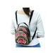 Farrubbyine8 Women Mini Backpack Canvas Embroidered Travel Shoulder Bag School