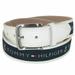 Tommy Hilfiger Men's 11TL02X032 Anchor Logo Ribbon Inlay Leather Belt
