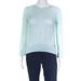 Mantari Womens Cotton Open Knit Bell Sleeve Open Back Sweater Blue Size Large