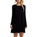 Spring Autumn Jersey Dresses Vestidos Women Casual Loose Solid Knitted Dress Cotton Long Sleeve Pleated Party Club Dresses