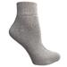 Physicians Approved Womens Diabetics Cotton Quarter Ankle Socks - Womens Wholesale Diabetic Ankle Socks - 9-11 - Gray - 36 Pack