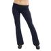 Vivian's Fashions Yoga Pants - Full Length, Misses Size (Navy, 3X)