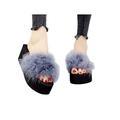 Wazshop Ladies Thong Slippers for Women Non-Slip Indoor House Spa Bedroom Soft Flops Fluffy Faux Fur Slippers Shoes