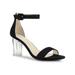 Allegra K Women's Clear Heel Chunky Heels Ankle Strap Sandals