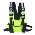 Men Women Fashion Chest Rig Bag Reflective Vest Hip Hop Streetwear Functional Harness Chest Pack Front Waist Pouch Backpack Green