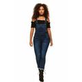 Cover Girl Denim Overall Jeans for Women Bib Strap Skinny Fit Plus Size 22W Cop Blue Wash