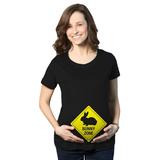 Maternity Bunny Zone T Shirt Cute Baby Shower Easter Pregnancy Announcement Tee