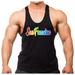 Men's Rainbow San Francisco KT T154 Black Stringer Tank Top Medium Black