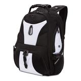 SWISSGEAR Large ScanSmart Laptop Backpack TSA-Friendly Carry-on Travel, Work, School Men's and Women's - Black/White