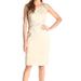 jessica howard women's beaded capsleeve sheath, nude, 8