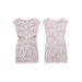 Fashion Hollow Sexy Dress Formal Casual Dresses Vintage Floral Lace Dress Beige