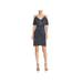 Aidan Mattox Womens Cold Shoulder Beaded Cocktail Dress