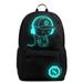 Luminous School Backpack Anime Cartoon School Bookbag Music Boy Shoulder Laptop Travel Bag Daypack College Bookbag Night Light for Students with USB Charging Port Lock and Pencil Case(Free Gifts)