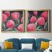 Red Barrel Studio® Blush Blossoms I Blush Blossoms I - 2 Piece Picture Frame Painting Print Set Canvas in Green/Indigo/Pink | Wayfair