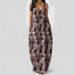 womens dresses fashion plus size women's polygonal print sexy deep V halter long dress