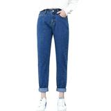 ZIYIXIN Women's Jeans Stretch Straight-Leg Boyfriend Denim Pants Jeans Wide-Leg Pants (S/M/L/Xl/2Xl)