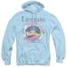 Electric Company/I Am Cute Adult Pullover Hoodie Sweatshirt-Light Blue